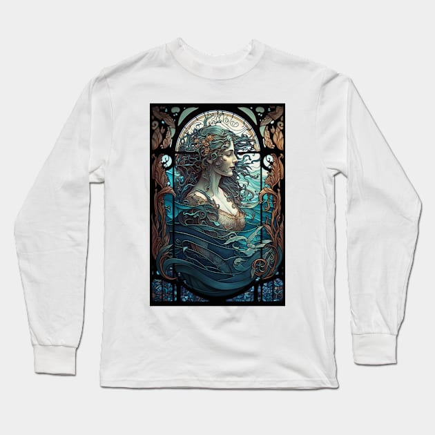 The Spirit of the Ocean Long Sleeve T-Shirt by ArtNouveauChic